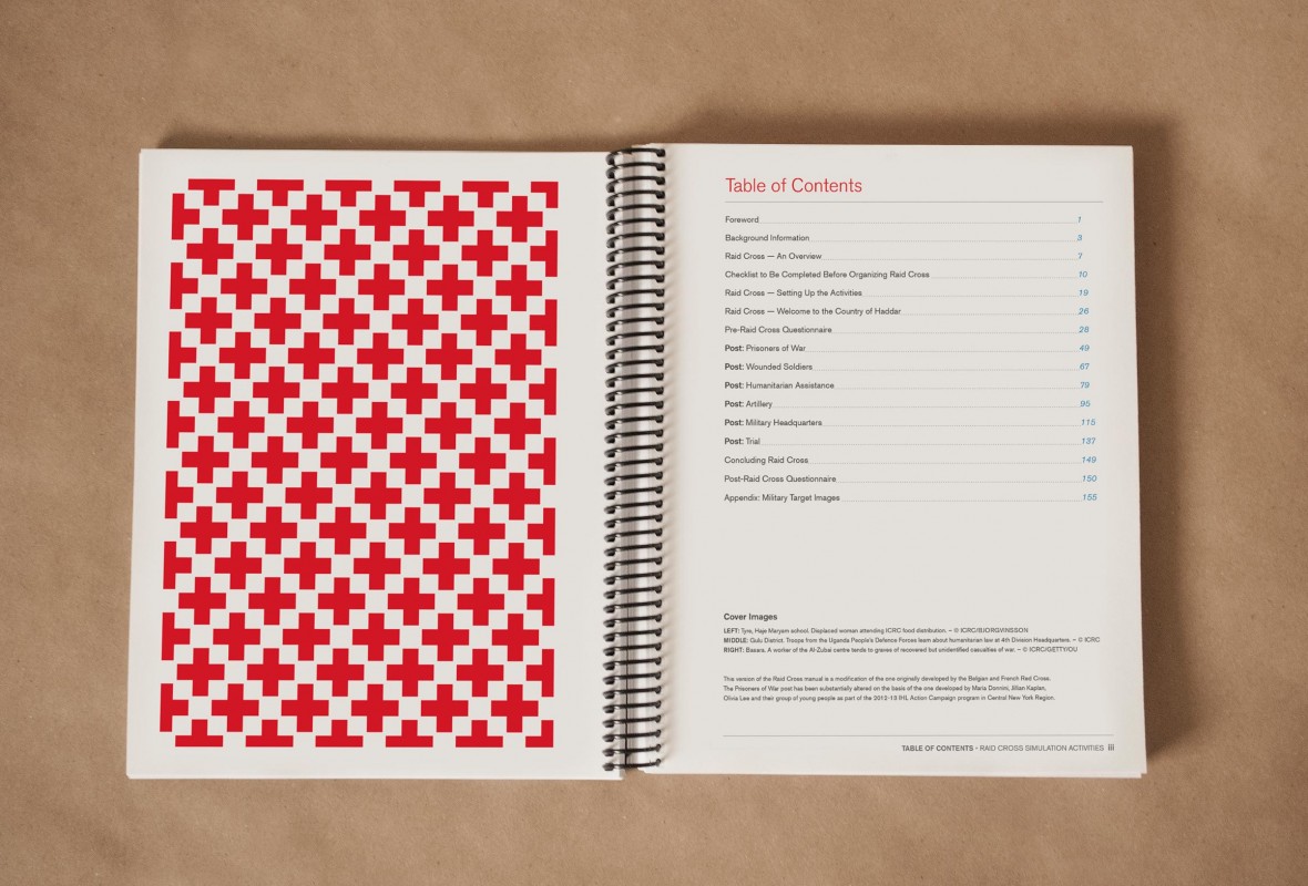 American Red Cross Raid Cross Guidebook Design