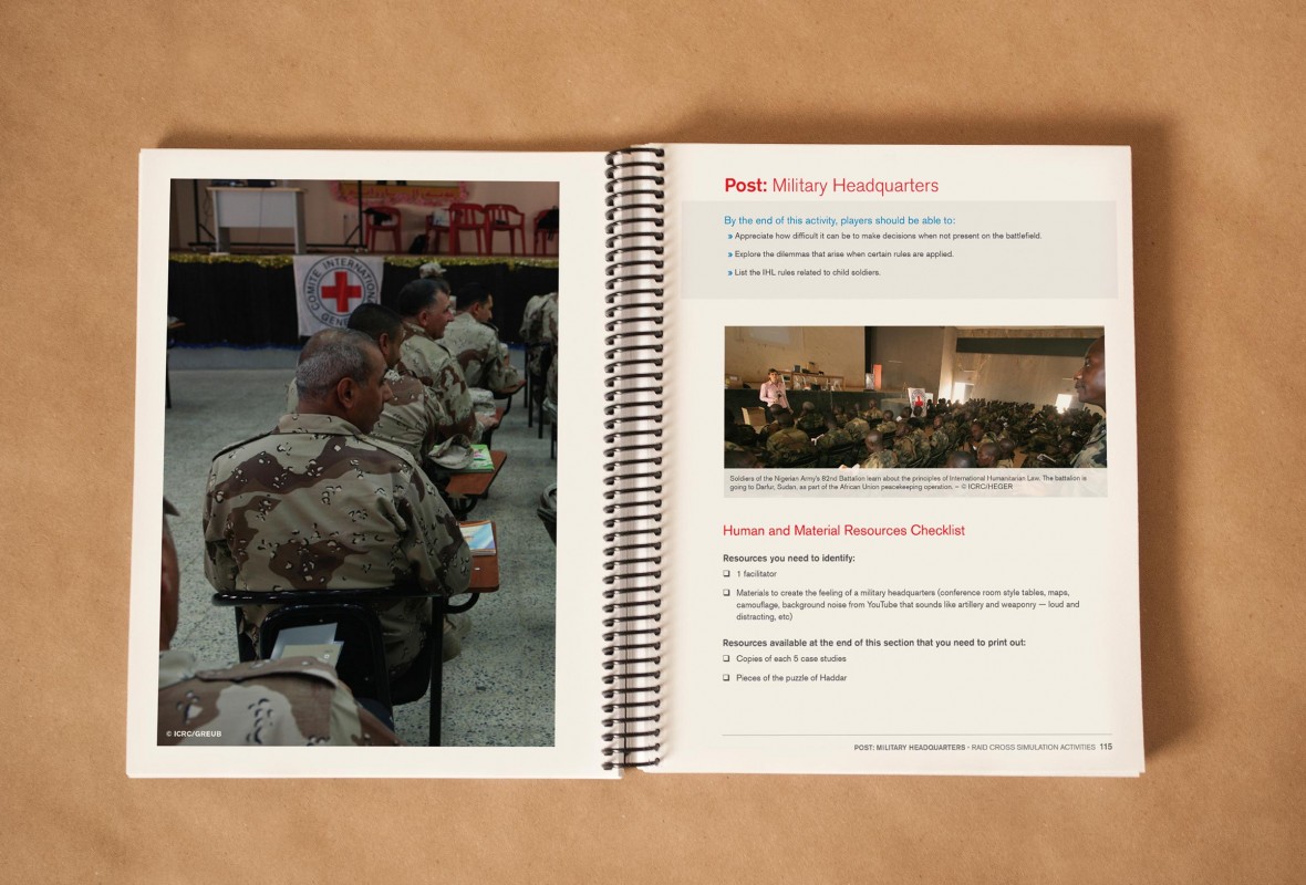 American Red Cross Raid Cross Guidebook Design