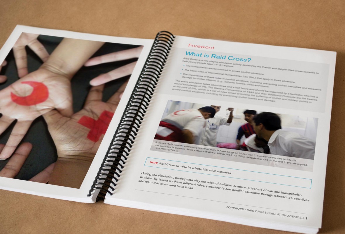 American Red Cross Raid Cross Guidebook Design